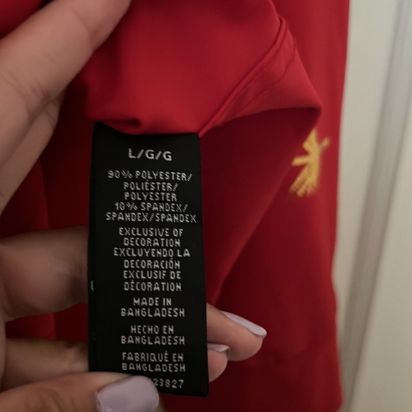 NWT Drill NYC red rose button down long sleeve size: L - Picture 6 of 9